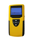 Built Like A Tank Stud Finder Wall Scanner And Concrete Rebar Detector With Spot On Accuracy, yellow device with LCD screen for scanning.