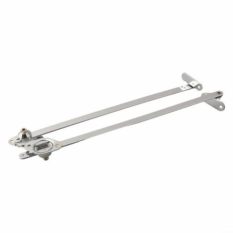 Nickel Plated Cabinet Lid Support Hinges 12 Inch 2 Pack with thickened connectors, durable iron and zinc alloy for kitchen cabinets