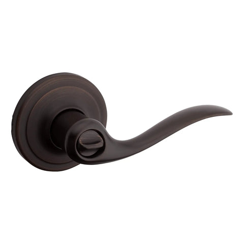 Interior Privacy Door Handle With Lock And Reversible Lever For Bedroom Or Bathroom Venetian Bronze Keyless Turn Lock With Microban Protection Easy DIY Install Inside Turn Button And Outside Release
