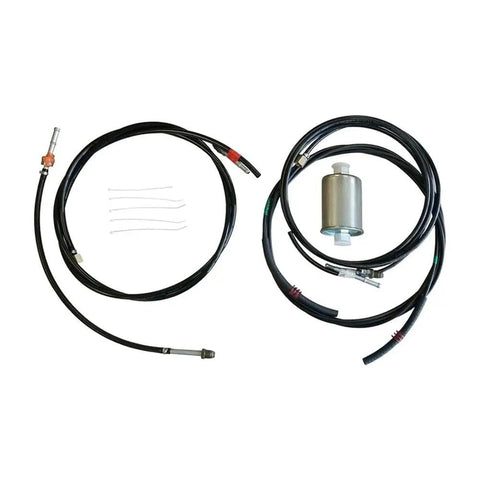 Complete Nylon Fuel Line Kit For 1988 To 1997 Chevy And Gmc Gas Trucks This Heavy Duty Kit Snaps Right In And Keeps Your Rig Running Smooth Without Any Leaks Or Hiccups So You Can Hit The Road With Total Confidence. nylon fuel line kit with filter, black hoses and fittings for Chevy GMC gas trucks