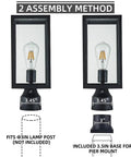 Large 15 Inch Dusk To Dawn Outdoor Post Light With Waterproof Cast Aluminum Construction Matte Black Lamp Post Fixture