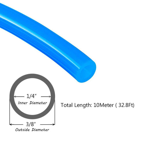 Beduan blue PU pneumatic tubing, 3/8 inch outer diameter, 10 m length.
