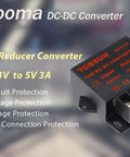 12V Or 24V To 5V 3A Buck Converter Power Supply Module With 95 Percent Efficiency 15W Output Low Ripple Under Fifty Millivolts