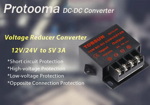 12V Or 24V To 5V 3A Buck Converter Power Supply Module With 95 Percent Efficiency 15W Output Low Ripple Under Fifty Millivolts