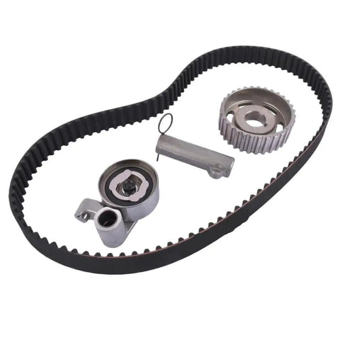 Professional Grade Timing Belt Kit 16V 3 Liter Diesel Engine Block 1KZ-TE AP01 Includes Pulleys And Tensioner Fits Toyota 4Runner Land Cruisers black belt with tensioner and pulleys