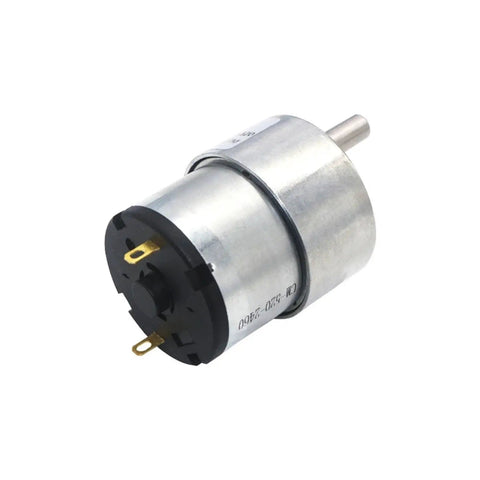 Kickass 24V Dc Mini Gear Motor With High Torque Reduction Box for DIY crafts, showcasing compact design and metal casing.