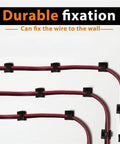 50 Pack Adhesive Cable Clips For Cord Management In Cars Offices And Homes No Fuss Sticky Wire Holders on a wall