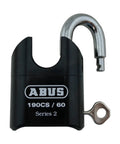190CS 60 High Security Solid Steel Combination Padlock With 4 Dial Resettable Combination Closed Shackle on white background