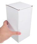 Hand holding White Corrugated Small Mailer Boxes Pack 10 Lightweight Shipping Boxes For Packaging And Mailing Durable Cardboard