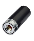 Dual Band Ham Radio Antenna VHF 136-174 MHz UHF 400-470 MHz Low Profile PL259 Male Connector, black cylindrical design.