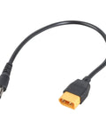 Male to DC5.5x2.1mm or 2.5mm 5A Charging Cable 20AWG Heavy Duty Power Lead with PVC Jacket, showing connectors and flexible wire