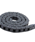 10X10mm 1m Black Plastic Flexible Drag Chain Cable Carrier For 3D Printer and CNC Wiring, coiled view