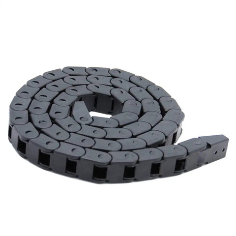 10X10mm 1m Black Plastic Flexible Drag Chain Cable Carrier For 3D Printer and CNC Wiring, coiled view