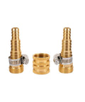 Metal Garden Hose Repair Connector Kit With Stainless Clamps For Half Inch, Three Quarter Inch Or Five Eighth Inch Hoses, Aluminum Build