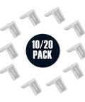 20 Pcs Metal And Plastic L Shaped Angle Brackets Set For DIY Projects Sturdy Corner Supports With No Fuss Easy Mounting