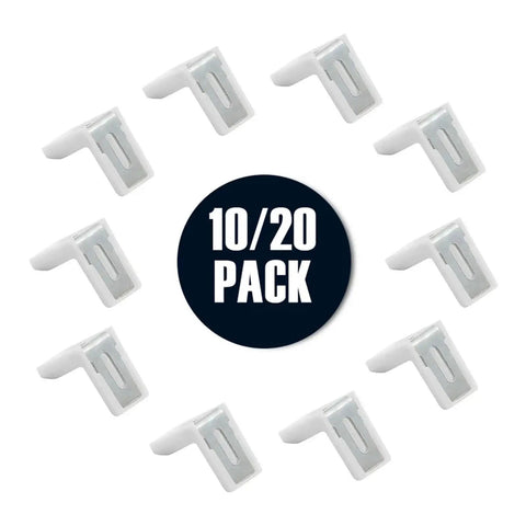 20 Pcs Metal And Plastic L Shaped Angle Brackets Set For DIY Projects Sturdy Corner Supports With No Fuss Easy Mounting