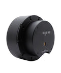 Front view of black MG8016E-i6B dual-encoder planetary gearbox DC servo motor with brake (CAN)