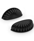 10 Pack 3 Inch Matte Black Cabinet Handles Cup Pulls For Kitchen Cabinets Hardware 76mm Bin Cup Pulls With Modern Bar Style