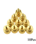 Anodized Aluminum Thumb Screws 6-32 Thread, Large Knurled Head Cage Mounts, Hand Tighten Easy Grip For Computer Case PCI Slot, Gold Finish, 10 Pack
