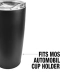 20 Oz Double Wall Vacuum Insulated Stainless Steel Tumbler With Slide Top Leakproof Lid fits most automobile cup holders