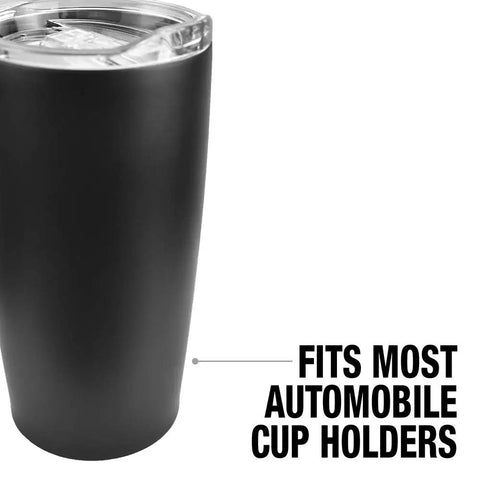 20 Oz Double Wall Vacuum Insulated Stainless Steel Tumbler With Slide Top Leakproof Lid fits most automobile cup holders