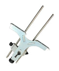Premium Trim Router Straight Edge Guide For Hella Precise Woodworking Cuts Quick Snap Setup shown with stainless steel rods and adjustable mount.