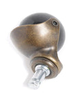 4pcs Inch Antique Bronze Ball Caster Wheel Swivel Chair Furniture close-up of a vintage-style wheel with a black ball and sturdy bronze holder.