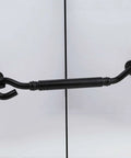 Heavy Duty 6 Inch Black Door Latch And Gate Latch With Rustic Cabin Hook And Eye Privacy Lock For Barn Doors installed view
