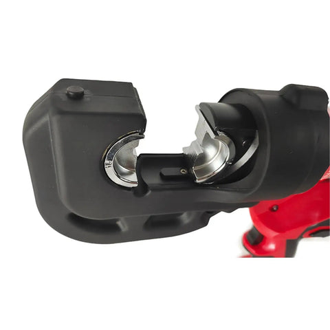 Close-up of the jaw of the Ultimate Ez-400 Hydraulic Battery Powered Cable Crimping Tool For Copper And Aluminum.
