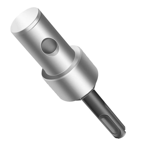 Auger Drill Adapter for Corded and Cordless Drills Lets You Pair 4 Inch or 6 Inch Garden Auger Bits With a Half Inch SDS Plus Shank Drill Easy Install Universal Fit No Fuss Quick Connect steel adapter