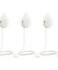 Flo Smart Water Leak Detector 3 Pack, Home Water Sensor Alarm With Real Time Alerts, round devices with white wires