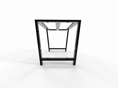 Industrial Heavy Duty Metal Table Base For Granite Quartz Glass Tops, Sturdy 28 Inch Height, Supports Up To 1000 Lb, Front View