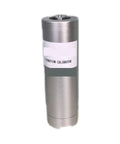 Dialed In Digital Vibrometer Handheld VMC606 Vibration Meter With Portable Calibrator For High Precision Acceleration Sensor Measurements, axle bearing vibration analysis, machinery maintenance, and fault diagnostics; silver metal cylinder