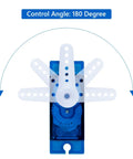 10 Pack SG90 9G Micro Servo Motors For RC Toys And Arduino Projects, highlighting control angle rotation, smooth operation