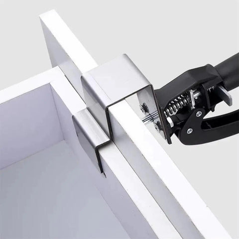 Quick Release Adjustable U Shaped Drawer Clamps For No Sweat Panel Install With Hella Secure Grip smooth stainless steel clamp on drawer edge.