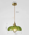 Dope Farmhouse Glass Lotus Pendant Light With Adjustable Cable For Loft Living, Industrial Vintage Chandelier, E26 Brass Holder