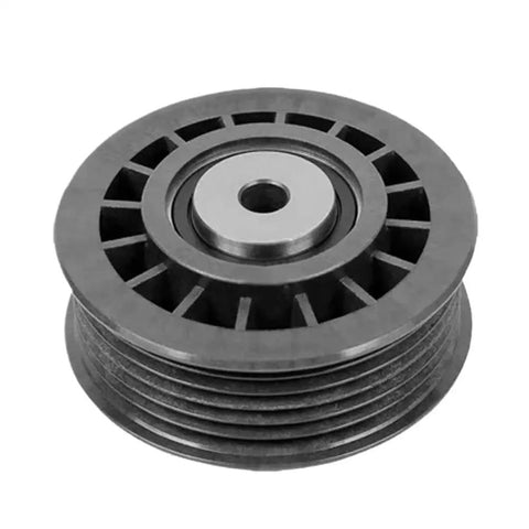 Premium Drive Belt Tensioner Pulley For Your Classic Mercedes Benz W201 That Fits W124, W126, W140 And R129 Models Perfectly, side view showing grooves.