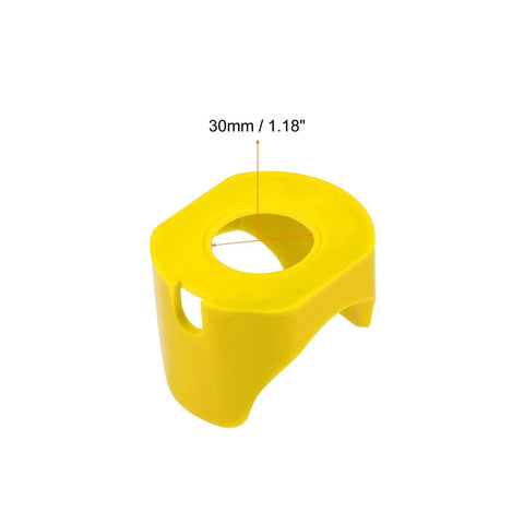 Emergency Stop Guard Plastic Cover For Push Button Switch 30mm Inner Diameter Yellow High Visibility Protective Shield