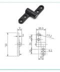 Heavy Duty Stainless Steel Self Closing Door Hinges With Reversible Design And 360 Degree Rotation For Any Angle Positioning Damper Stop Mini Plastic Torque Shaft Ideal For Office Kitchen Bathroom And Bedroom Doors XK535 2ZPB, hinge dimensions diagram