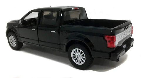 Ford F-150 Limited Crew Cab Diecast Model Truck Black 1:24 Scale Collectible By Motormax 79364 rear view