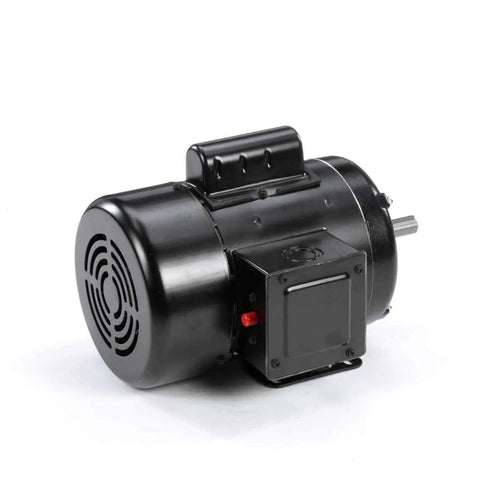 Heavy Duty Three Quarter Hp 1800 Rpm 56 Frame Single Phase Electric Motor 230 115 Volt Built Legit Tough Farm Workhorse Kickin High Torque Reversible Super Smooth Ready To Roll Rig side view showing motor design and features.