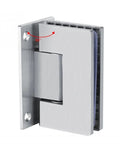 Soft Close Cabinet Hinges For Bathroom Doors Wall Mount Glass Clamp With Ninety Degree Opening Silver Finish Ultra Quiet Auto Close At Twenty Five Degrees Includes Screws Fits Glass Thickness Six To Twelve Millimeters No Fuss Install