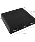 Space Saving Coffee Pod Storage Drawer With Three Easy Open Drawers Fits 36 K Cup Or 48 Nespresso Pods Black Countertop Organizer For Home Kitchen And Office Use dimensions 13.4 x 12.0 x 2.4 inches