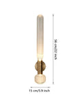 Snazzy Slick Led Wall Sconces For Modern Home Refresh Up And Down Adjustable Glass Shade Bedside Premium Fixture With Top Shelf Vibes For Living Room Bathroom 2 Pack, 56cm height, gold and clear glass design.