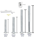 Heavy Duty Baby Bed Frame Bolts And Crib Screws Hardware Replacement Kit featuring M6 hex drive screws, 20 pieces, galvanized steel.