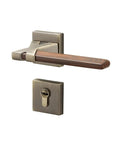 Silent Zinc Alloy Door Lock Set With Slick Wood Grain Handle Bedroom Security Lock Heavy Duty Lockset