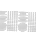 Mini Plastic Pulley Kit For Motors And Models, 200 Pcs Belt Pulleys With 2mm Hole, smooth white pulleys displayed in rows