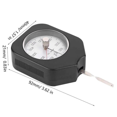 Push Pull Force Gauge For Precision Mechanical Pressure Testing With Gram Force Readout SZG5002 Dial Gauge Pro Grade Non Slip Handle Easy Use For Tape Recorder Buffer Pressure Armature And Switch Calibration, black 92mm dial gauge
