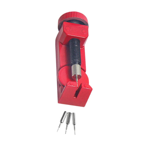 Must Have Watch Link Remover Kit With 4 Piece Set Pro Grade Band Pin Tool Spring Bar Tool Replacement Pins Steel Build Red Handle