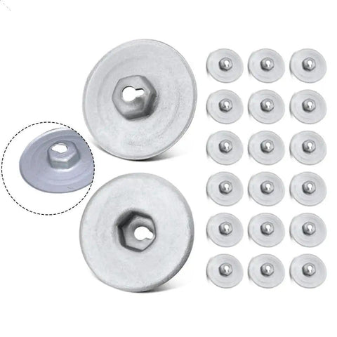 20Pcs 30mm Car Heat Repair Kit Sheet Metal Nut Fasteners For Quick Fixes Durable Easy To Install Auto Repair Tool Set Widely Compatible With Many Models, 20-piece set of silver metal fasteners